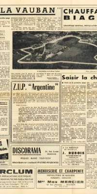 Annonce pour chauffages Biaggi, Z.U.P. "Argentine", saisir la chance.