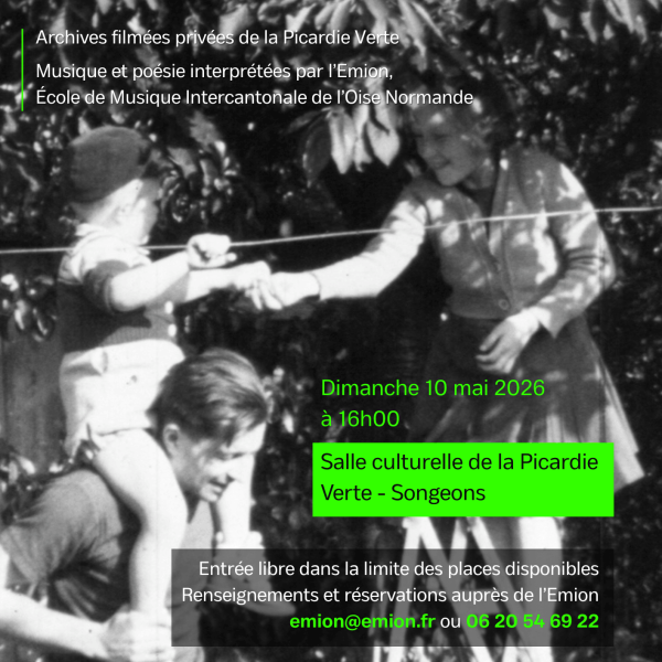 Cinéo-concert "Chemins de vie" : archives, musique et poésie le 10 mai à Songes.