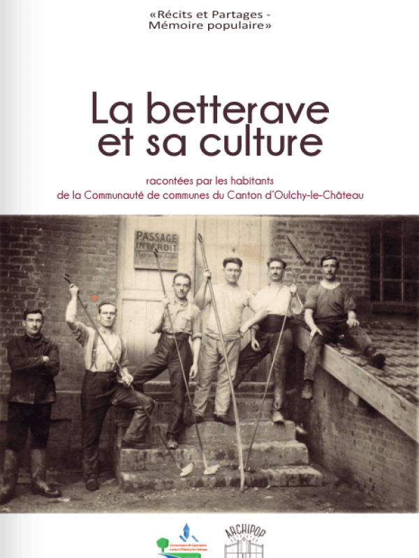 Couverture d'un livre intitulé La betterave et sa culture avec une photo ancienne de cinq agriculteurs.