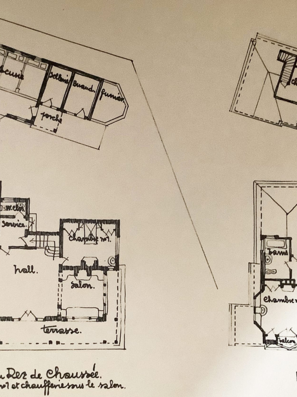 Plan de la villa , « Villas de la côte de la Manche » (Ch.Massin, édit., Paris)